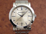 Burberry Heritage Collection Rose Gold Dial Silver Steel Strap Watch for Men - BU1352