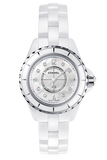 Chanel J12 Diamonds Quartz Mother of Pearl White Dial White Steel Strap Watch for Women - J12 H2570