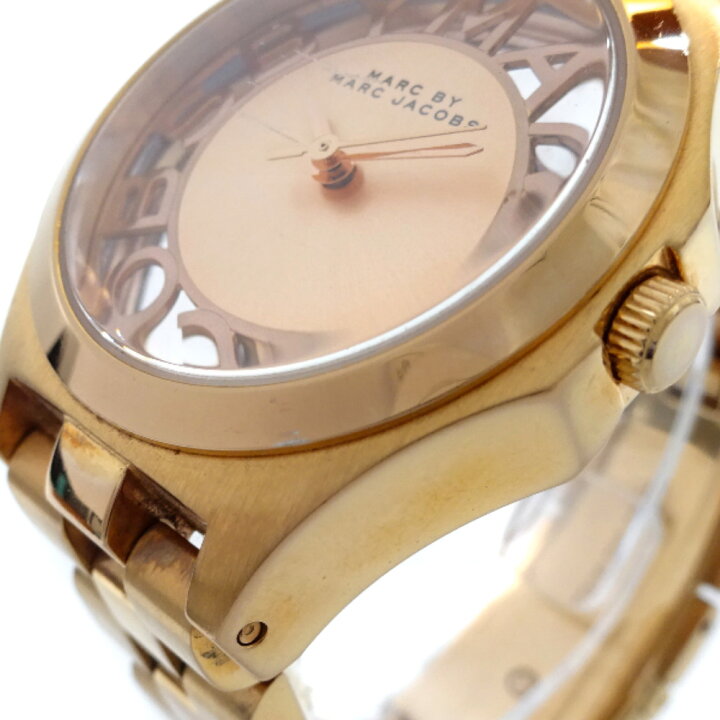 Marc Jacobs Henry Rose Gold Dial Rose Gold Steel Strap Watch for Women - MBM3293