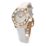 Marc Jacobs Blade White Dial White Leather Strap Watch for Women - MBM1098