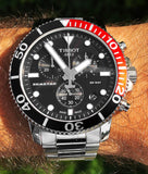 Tissot Seastar 1000 Chronograph Black Dial Silver Steel Strap Watch For Men - T120.417.11.051.01