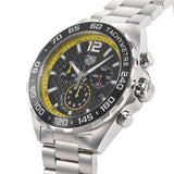 Tag Heuer Formula 1 Chronograph Black Dial Silver Steel Strap Watch for Men- CAZ101AC.BA0842