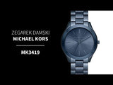 Michael Kors Runway Quartz Blue Dial Blue Steel Strap Watch For Women - MK3419