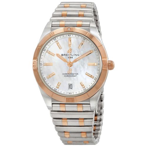 Breitling Chronomat 36 Mother of Pearl Dial Two Tone Steel Strap Watch for Women - U10380101A2U1