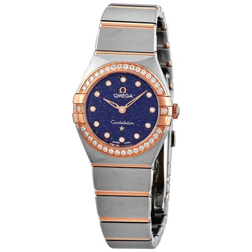 Omega Constellation Quartz Diamonds Blue Dial Two Tone Steel Strap Watch for Women - 131.25.25.60.53.002