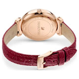 Swarovski Passage Moon Phase Red Dial Red Leather Strap Watch for Women - 5613323