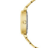 Guess Crystal Clear Analog Gold Dial Gold Steel Strap Watch for Women - GW0470L2