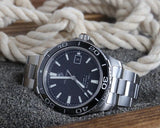 Tag Heuer Aquaracer Caliber 5 Automatic Black Dial Silver Steel Strap Watch for Men - WAK2110.BA0830