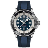 Breitling Superocean Automatic 46 Blue Dial Blue Rubber Strap Watch for Men - A17378E71C1S1