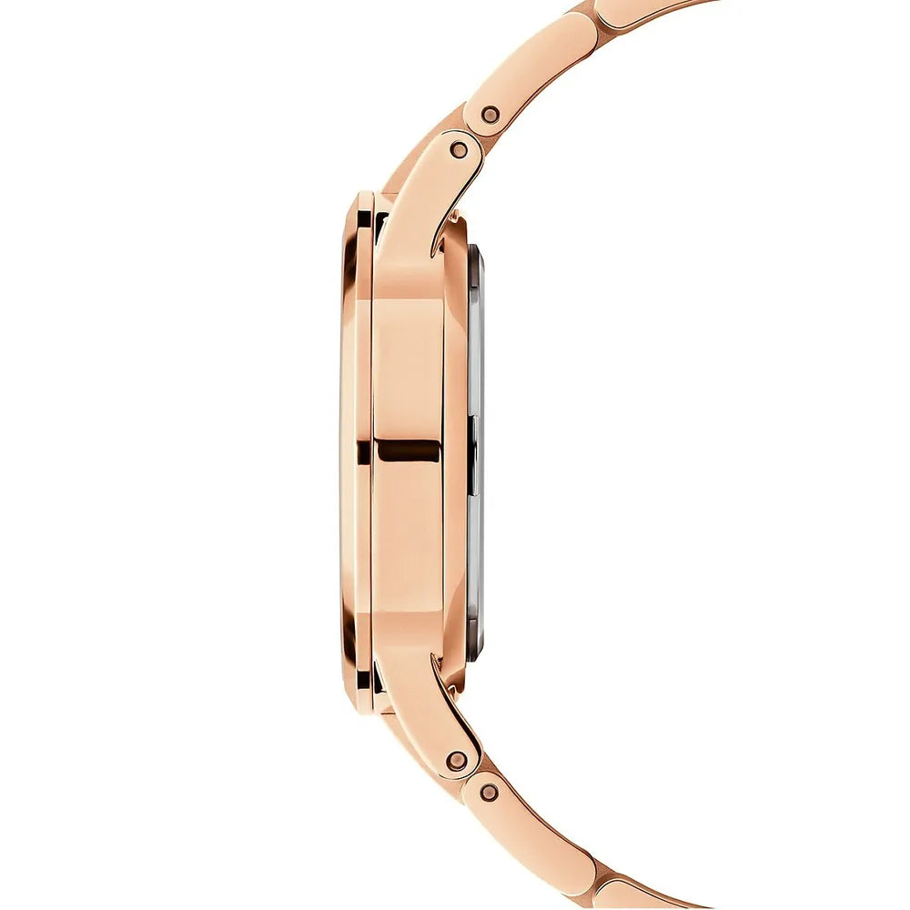 Daniel Wellington Iconic Link Emerald Green Dial Rose Gold Steel Strap Watch For Women - DW00100419