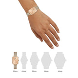 Daniel Wellington Quadro Unitone Rose Gold Dial Rose Gold Mesh Strap Watch For Women - DW00100484