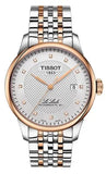 Tissot Le Locle Powermatic 80 Diamonds Silver Dial Two Tone Steel Strap Watch For Men - T006.407.22.036.01
