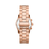 Michael Kors Runway Three-Hand Silver Dial Rose Gold Steel Strap Watch for Women - MK7473