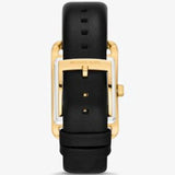 Michael Kors Monroe Three Hand Black Dial Black Leather Strap Watch for Women - MKO1027