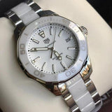Tag Heuer Aquaracer Quartz White Dial Two Tone Steel Strap Watch Women - WAY131B.BA0914