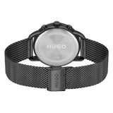 Hugo Boss Oxygen Black Dial Black Mesh Bracelet Watch for Men - 1513636