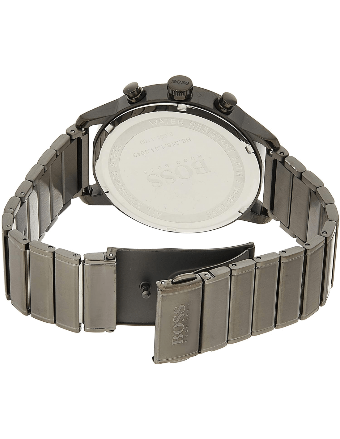 Hugo Boss Architectural Blue Dial Grey Steel Strap Watch for Men - 1513574