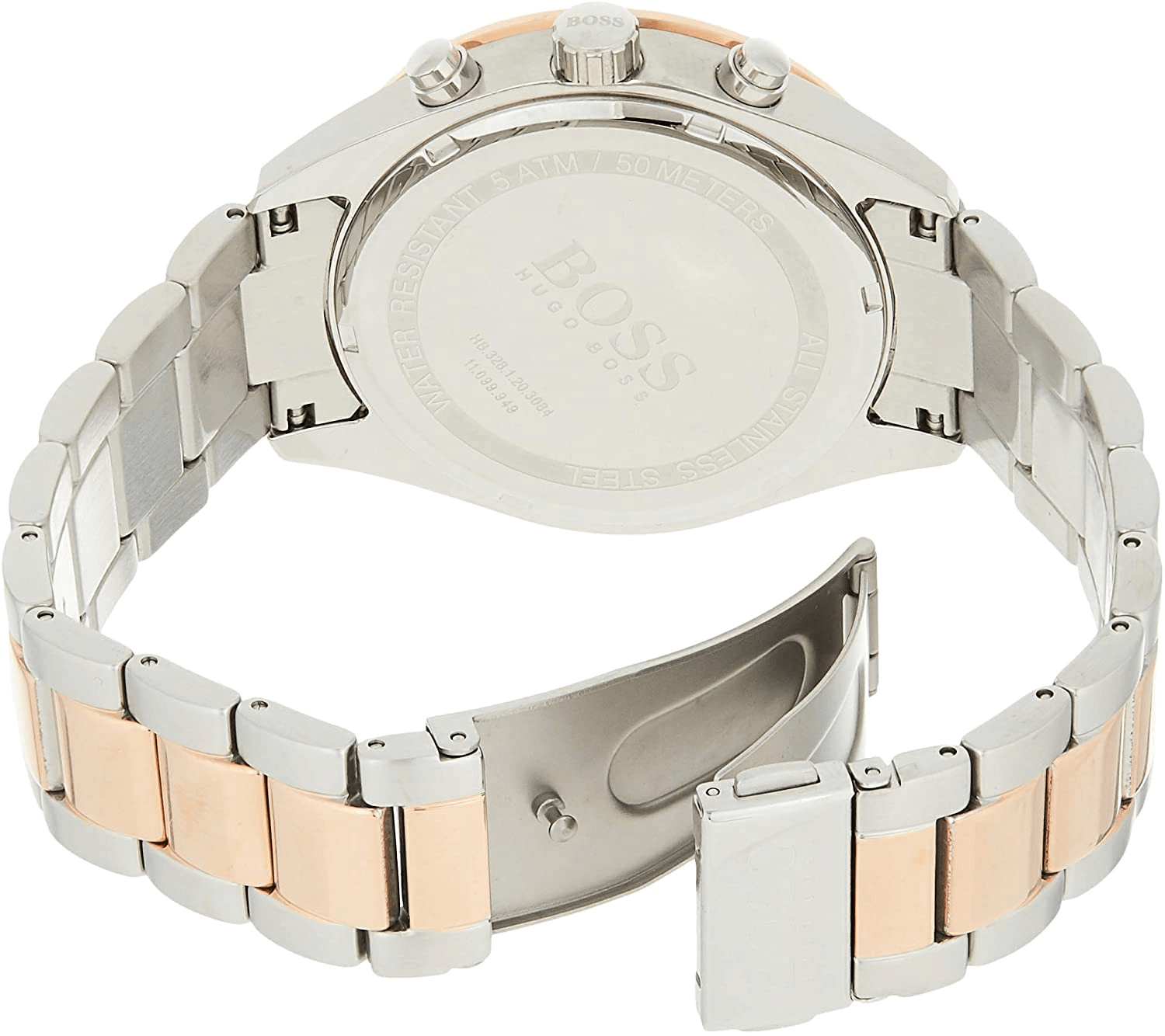 Hugo Boss Talent Black Dial Two Tone Steel Strap Watch for Men - 1513584