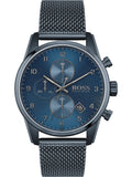 Hugo Boss Skymaster Chronograph Blue Dial Blue Mesh Bracelet Watch for Men - 1513836