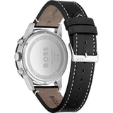 Hugo Boss Allure Black Dial Black Leather Strap Watch for Men - 1513920