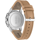 Hugo Boss Allure Black Dial Brown Leather Strap Watch for Men - 1513964