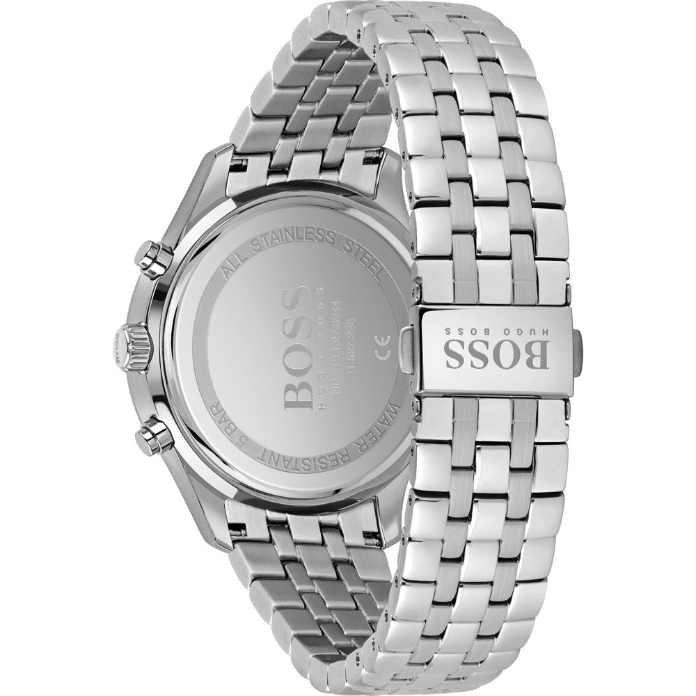 Hugo Boss Associate Blue Dial Silver Steel Strap Watch for Men - 1513839