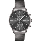 Hugo Boss Associate Black Dial Black Mesh Bracelet Watch for Men - 1513769