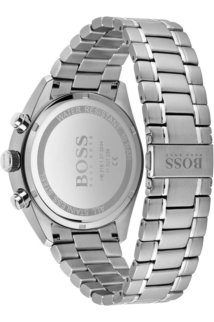 Hugo Boss Champion Blue Dial Silver Steel Strap Watch for Men - 1513818