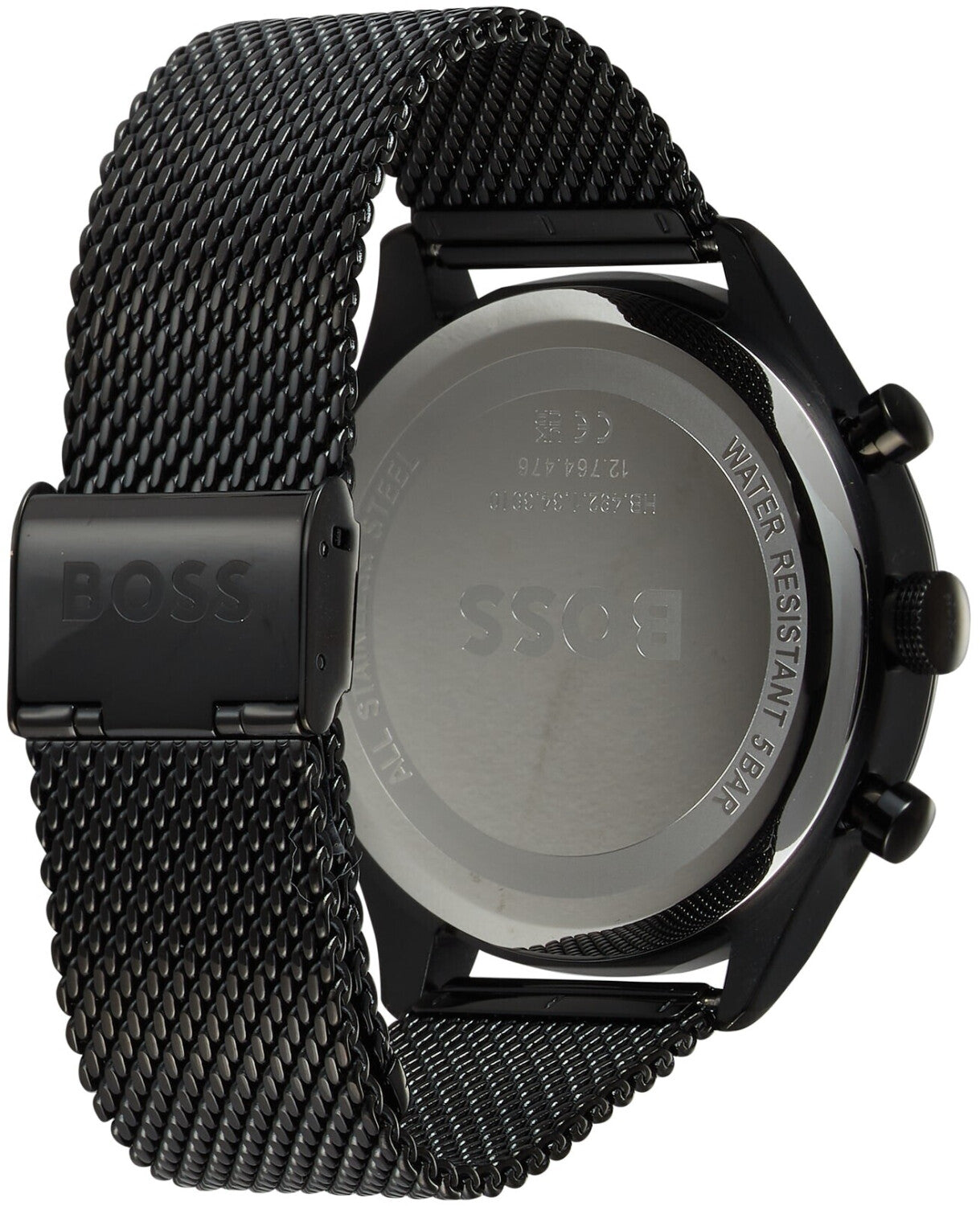 Hugo Boss Gregor Chronograph Black Dial Black Mesh Bracelet Watch For Men - 1514065