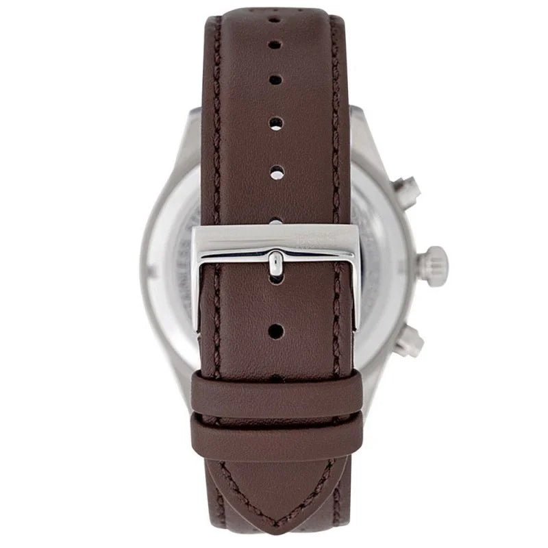 Hugo Boss Grand Prix Grey Dial Brown Leather Strap Watch for Men -  1513476