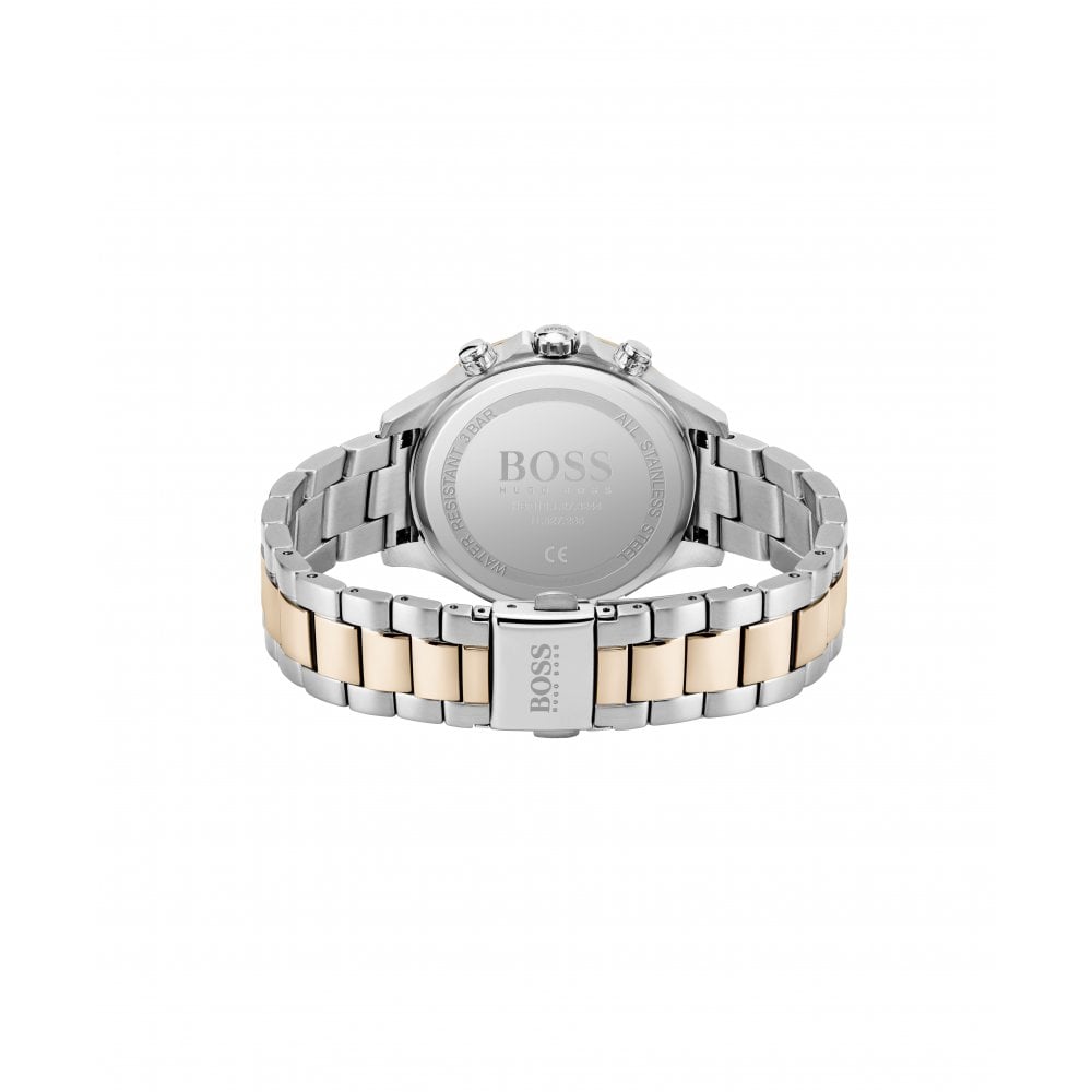 Hugo Boss Hera White Dial Two Tone Steel Strap Watch for Women - 1502564