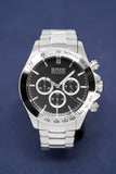 Hugo Boss Ikon Black Dial Silver Steel Strap Watch for Men - 1512965