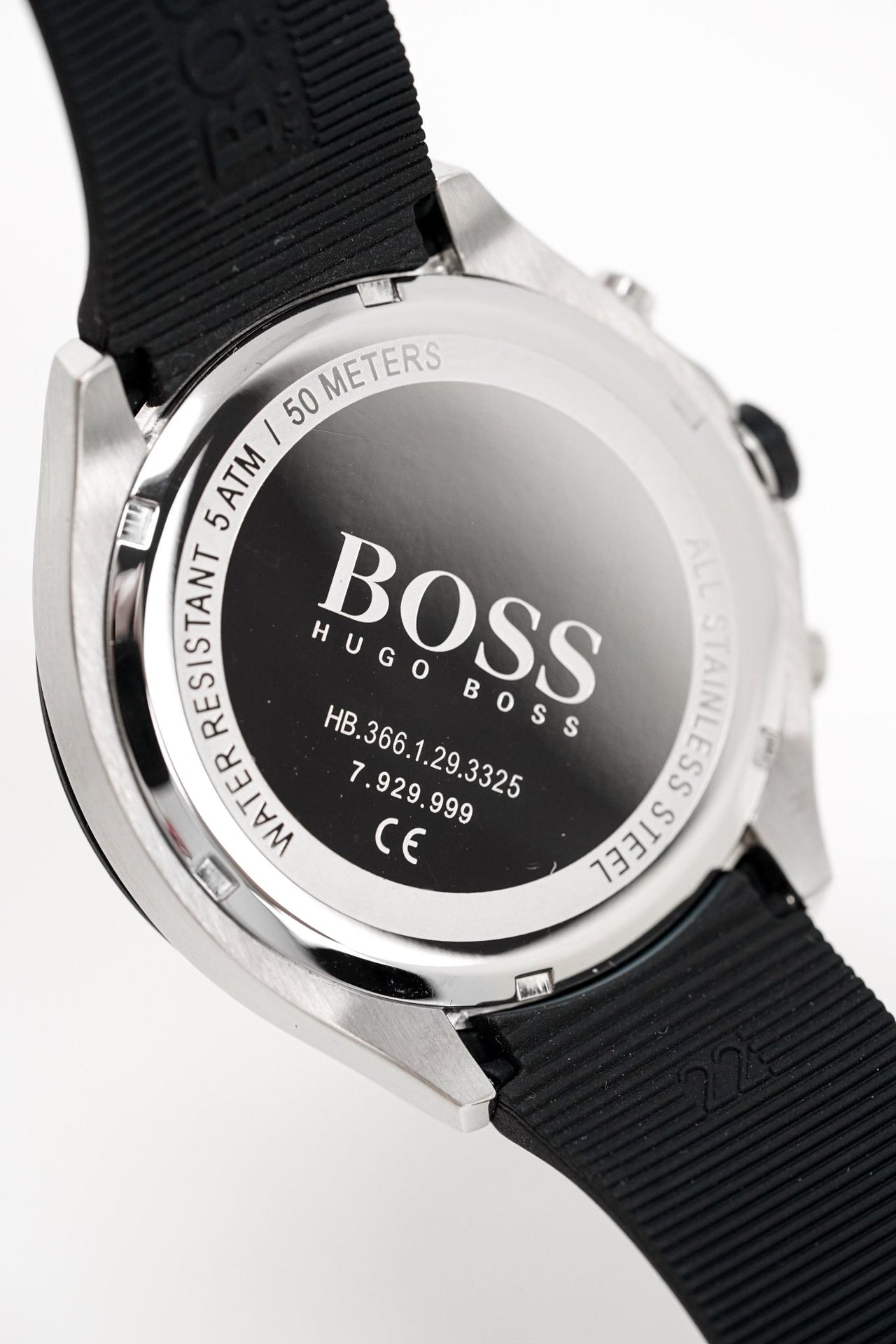 Hugo Boss Velocity Black Dial Black Leather Strap Watch for Men - 1513716
