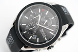 Hugo Boss Velocity Black Dial Black Leather Strap Watch for Men - 1513716