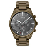 Hugo Boss Pioneer Quartz Gray Dial Brown Steel Strap Watch for Men - 1513715