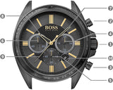 Hugo Boss Driver Black Dial Black Steel Strap Watch for Men - 1513277