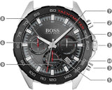 Hugo Boss Intensity Chronograph Black Dial Silver Steel Strap Watch For Men - 1513680