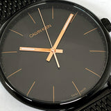 Calvin Klein High Noon Quartz Black Dial Black Mesh Bracelet Watch for Men - K8M21421