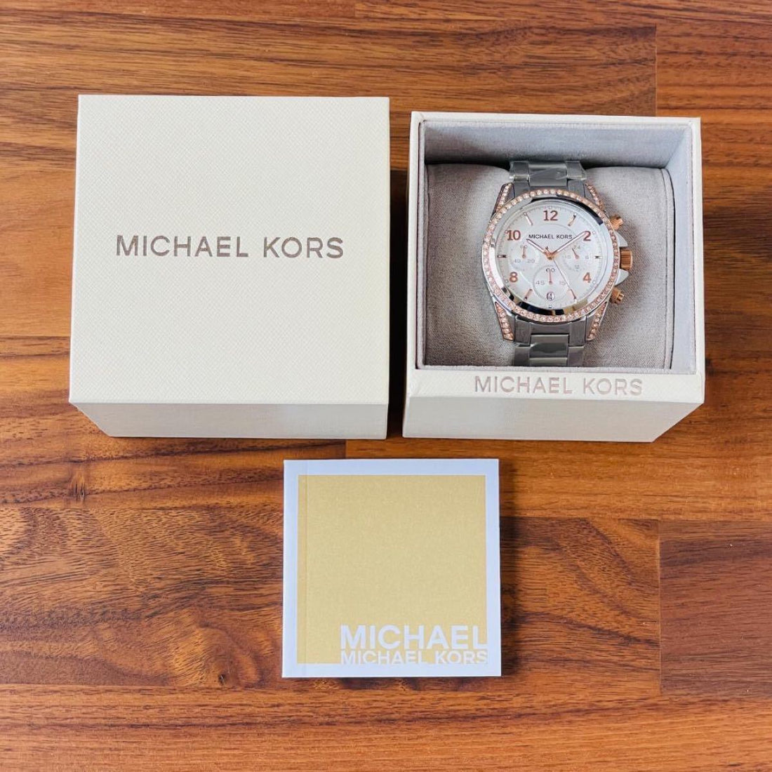Michael Kors Blair Chronograph Silver Dial Silver Steel Strap Watch for Women - MK5459
