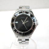 Marc Jacobs Blade Black Dial Silver Steel Strap Watch for Women - MBM3059