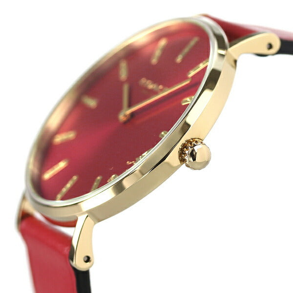 Coach Perry Red Dial Red Leather Strap Watch for Women - 14503852
