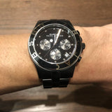 Marc Jacobs Blade Chronograph Black Dial Black Steel Strap Watch for Women - MBM3083