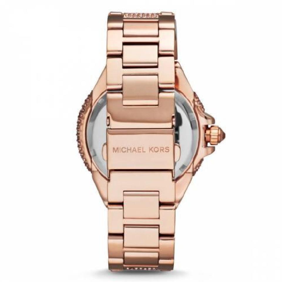 Michael Kors Camille Crystal Rose Gold Dial Rose Gold Steel Strap Watch for Women - MK5862