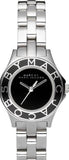 Marc Jacobs Blade Black Dial Silver Steel Strap Watch for Women - MBM3059