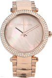 Michael Kors Parker Rose Gold Dial with Diamonds Rose Gold Steel Strap Watch for Women - MK6426
