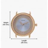Guess Willow Crystal Blue Dial Rose Gold Mesh Bracelet Watch For Women - W0836L1