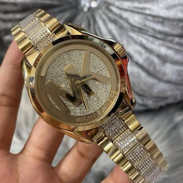 Michael Kors Bradshaw Gold Dial Gold Steel Strap Watch for Women - MK6487