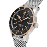 Breitling Superocean Heritage B20 Automatic 44 Black Dial Silver Mesh Bracelet Watch for Men - UB2030121B1A1