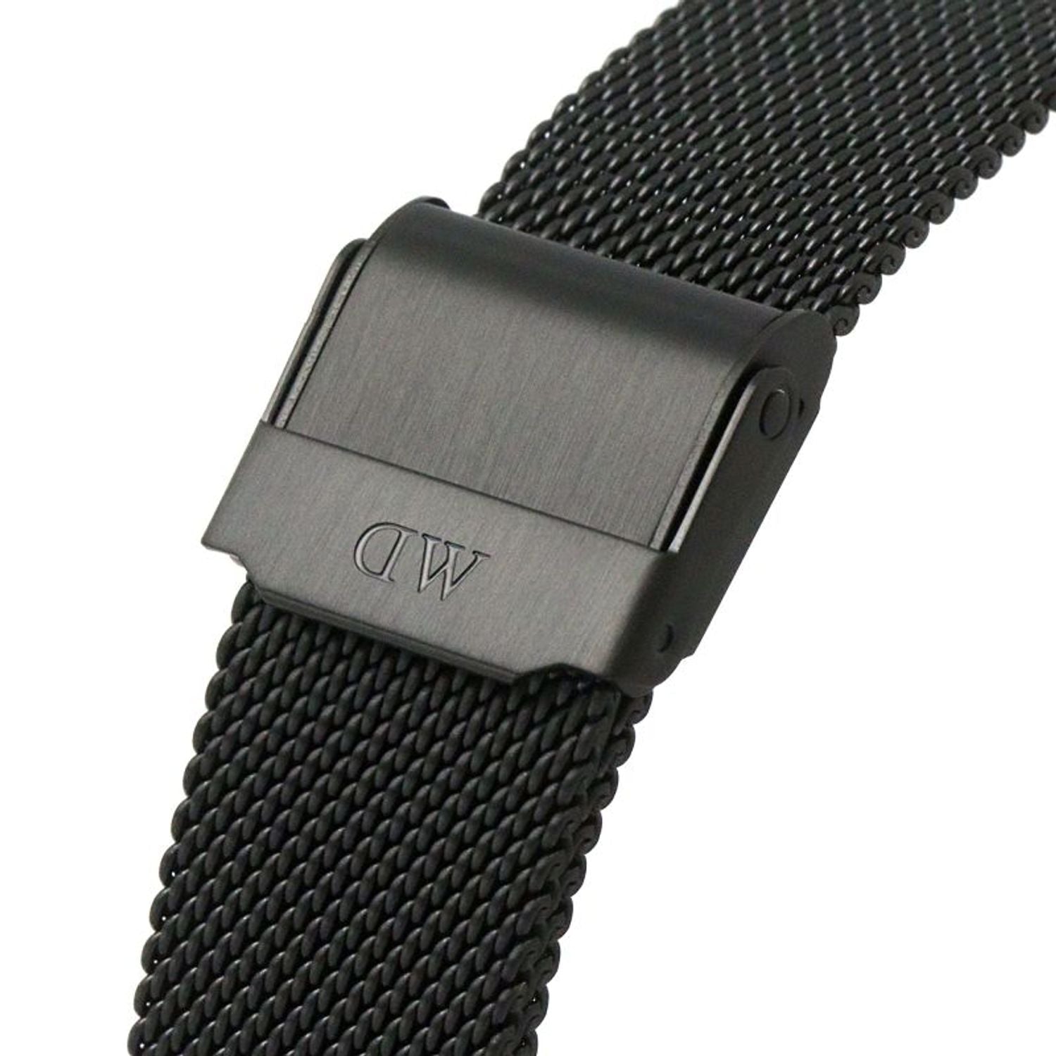 Daniel Wellington Petite Ashfield Black Dial Black Mesh Strap Watch for Women - DW00100307