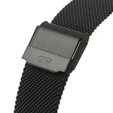 Daniel Wellington Petite Ashfield Black Dial Black Mesh Strap Watch for Women - DW00100307